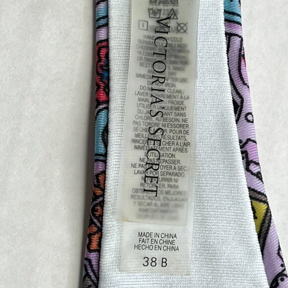 Victorias Secret Halter Push Up Bikini Top 38B Paisely Beach Vacation Travel - Picture 6 of 8